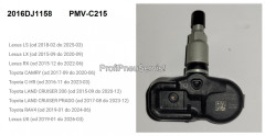 Snímač tlaku TPMS (433 MHz Original TOYOTA 2016DJ1158 PMV-C215)
